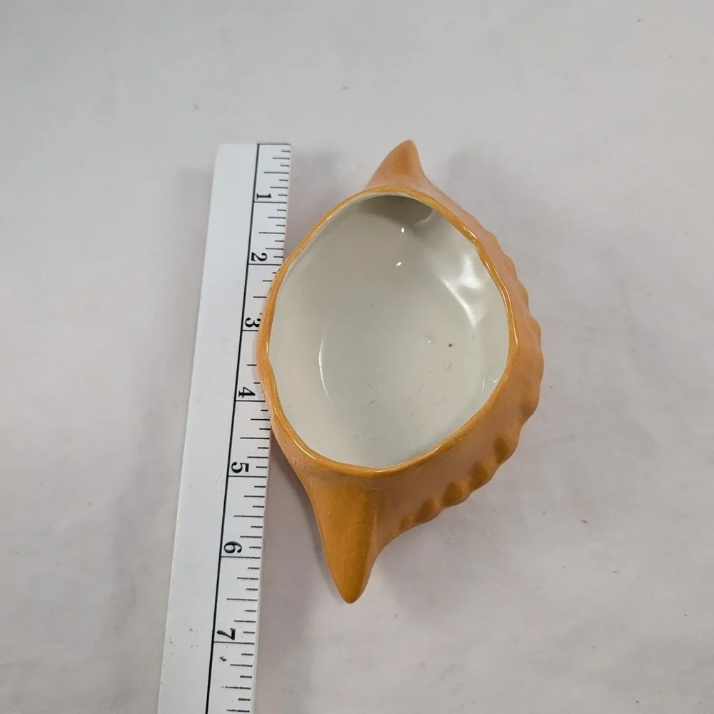 Vtg Orange Ceramic Crab imperial Shell Ramekins Seafood Dipping Bowls Set of 2
